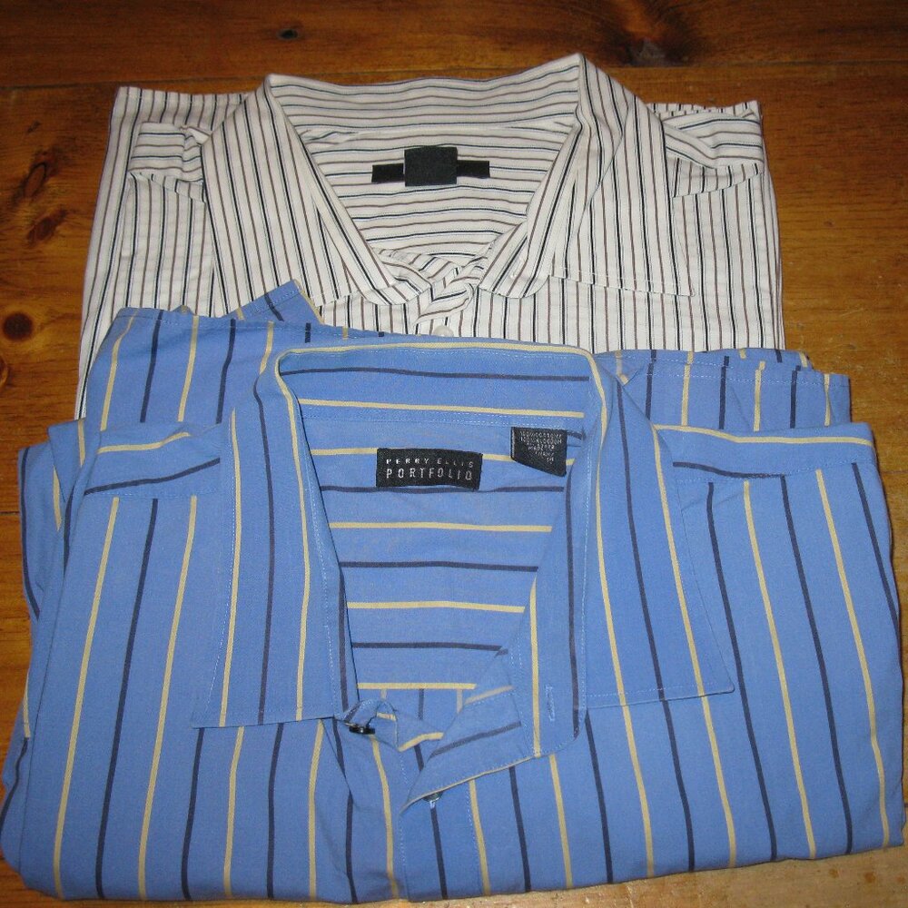 2 men's 4X buttom up long sleeved shirts